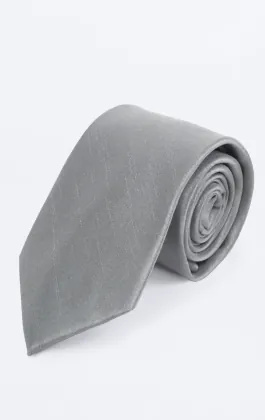 Silver Dupion Tie