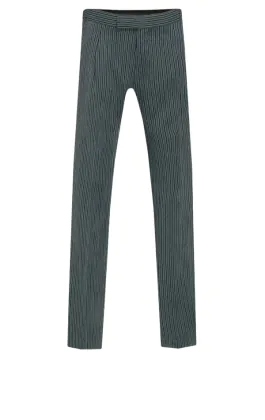 Dobell Boys Black & Grey Striped Morning Suit Trousers