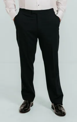 Navy Tuxedo Trousers with Satin Stripe