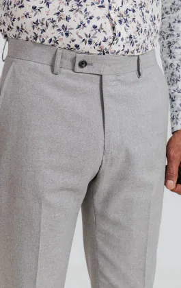 Light Grey Linen Suit Trousers