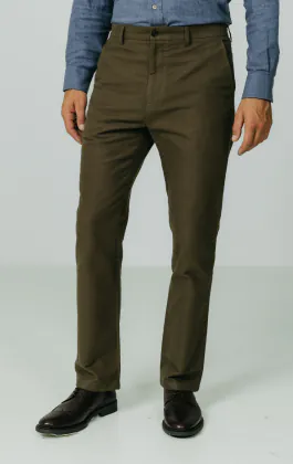 Olive Moleskin Trousers