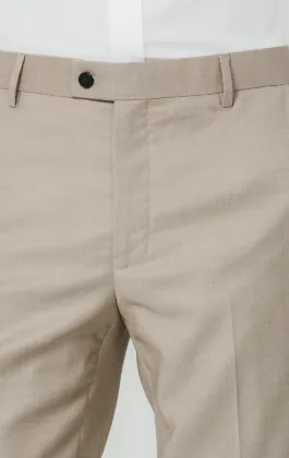 Stone Sharkskin Suit Trousers