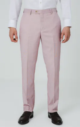 Rose Pink Sharkskin Suit Trousers