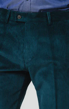 Teal Corduroy Trousers