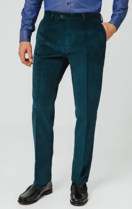 Teal Corduroy Trousers