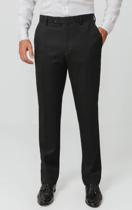 Black Pinstripe Suit Trousers
