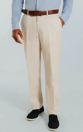 Cream Linen Suit Trousers
