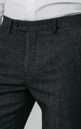 Dobell Grey Donegal Tweed Trousers
