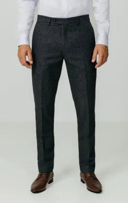 Dobell Grey Donegal Tweed Trousers