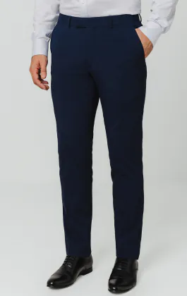 Blue Slim Fit Suit Trousers