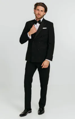 Black Double Breasted Tuxedo