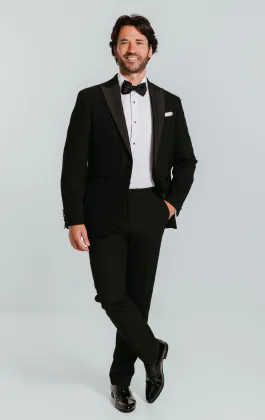 Black Tuxedo with Peak Lapel