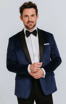 Men s Blue Navy Tuxedos Blue Dinner Jackets Dobell