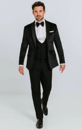 Black Slim Fit Velvet Tuxedo