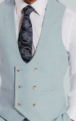 Light Blue Double Breasted Vest
