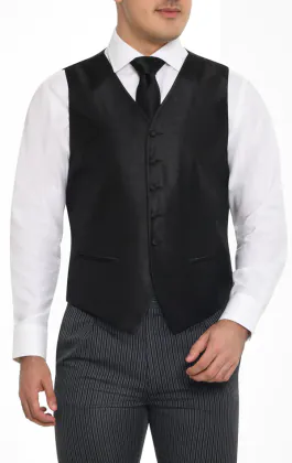 Black Dupion Vest