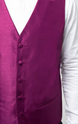 Purple Dupion Vest