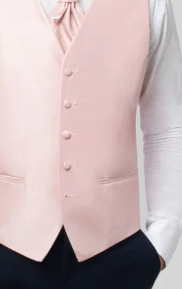 Light Pink Dupion Vest