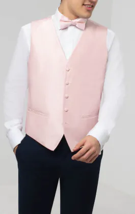 Light Pink Dupion Vest
