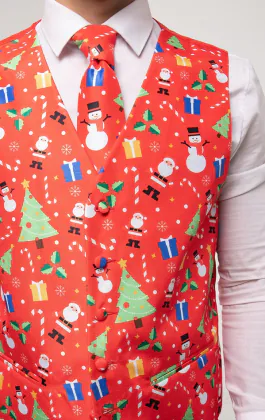 Festive Fun Red Christmas Vest