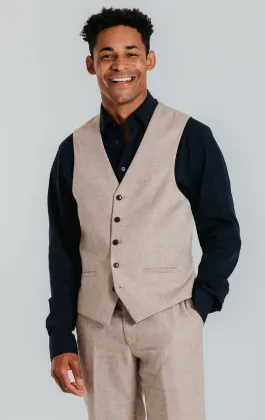 Sand Linen Vest