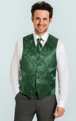 Racing Green Paisley Vest