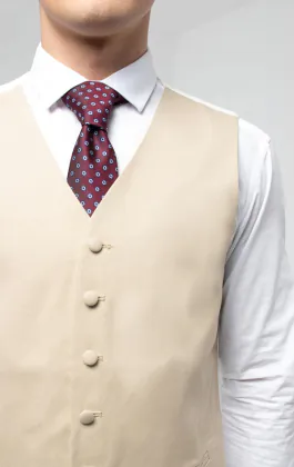 Gold/Buff Single Breasted Morning Suit Vest