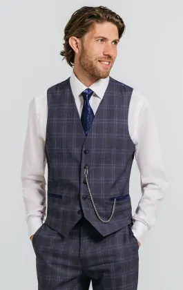 Gentlemen Style Vest Dress Grey Checkerboard main image 0