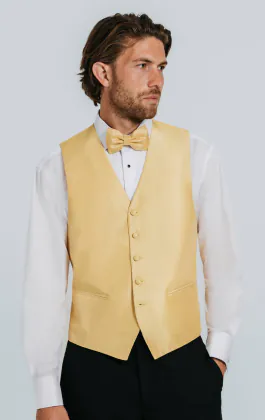 Dark Gold Dupion Vest