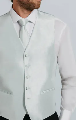 Light Green Dupion Vest
