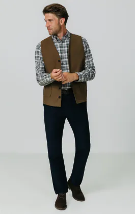 Taupe Moleskin Vest