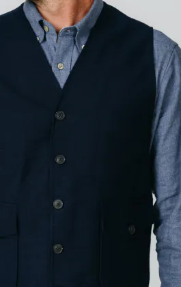Navy Moleskin Vest