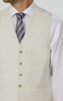 Winter White Twill Vest