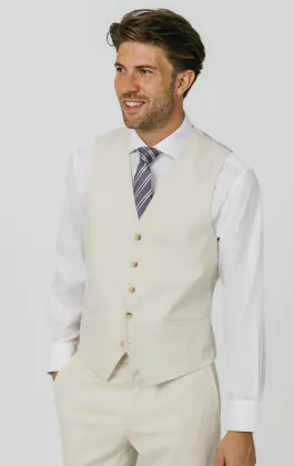 Winter White Twill Vest