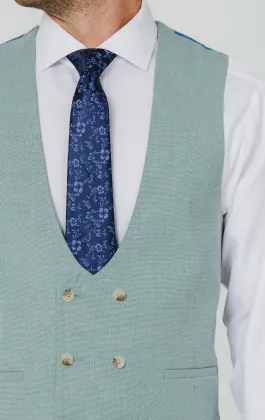 Mint Green Hopsack Vest